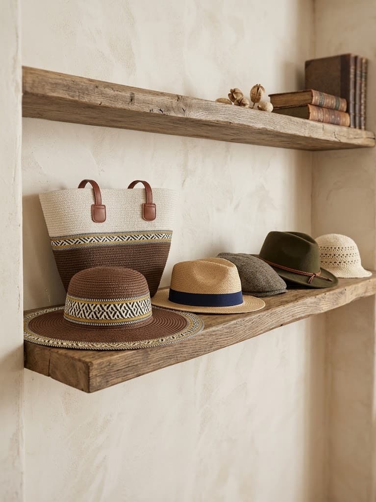 East African Handcrafted Woven Tote Bag & Wide-Brim Sun Hat Set